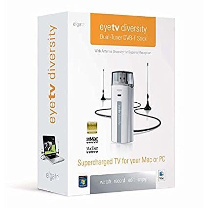Elgato EyeTV Diversity, Dual-Tuner TV Stick, Freeview (USB 2.0), silver, Mac/Windows