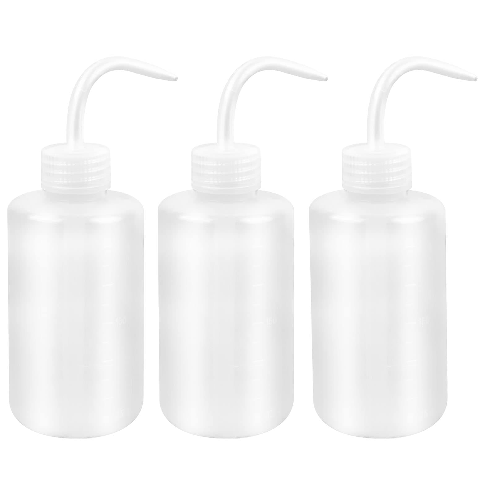 NiceLand Wash bottle 3 Pack Squeeze Bottle 250ml Safety Wash Bottle Watering Tools with Narrow Mouth LDPE Plastic Chemical Wash Bottle for Chemistry, Industry, Plant Watering, Lab and Tattoo Wash