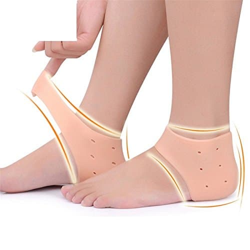 Vency Half Moisturizing Gel Heel Protector Socks For Cracked Foot Skin Care Transparent (Multi Color)