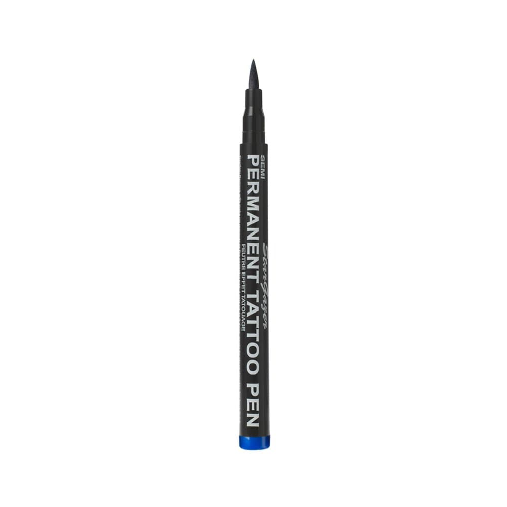 Stargazer Semi-Permanent Vegan Tattoo Pen 10. Up To 24 Hour Strong Blue Colour For Skin Art With A Fine Line Nib.