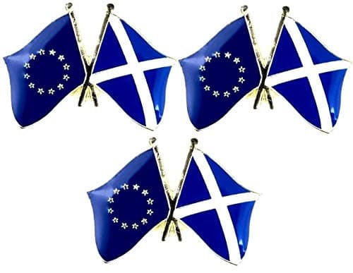 set of 3 x Scotland Cross of Saint Andrew European Union Remain friendship metal pin badges badge