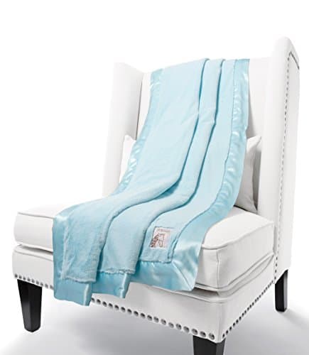 Giraffe at Home Luxe Plush Faux Fur Throw Blanket, Aqua, 59 Inch x 88 Inch