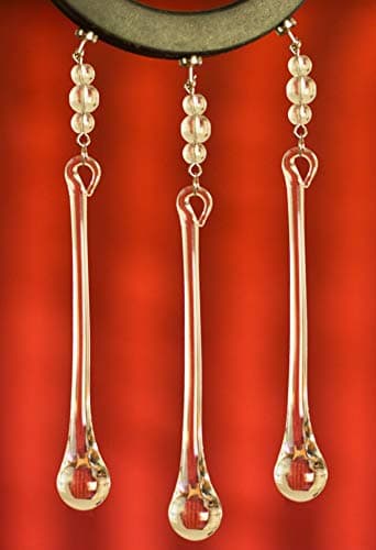 MagTrim (Set/3) Magnetic Chandelier Crystals -3.5" Clear Crystal Tear Drop - Replacement Chandelier Crystals, Prism Pendants, Hanging Crystals for Chandeliers,Crystal Prisms Glass,Crystal Beads Parts