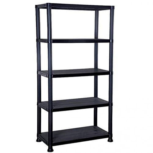 5 TIER PLASTIC RACK SHELF SHELVING RACKING SHELVES STORAG (1)