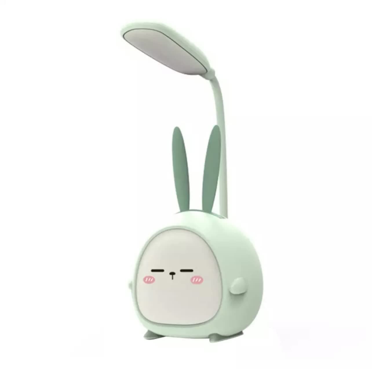 Persepolis Portable LED Desk Lamp with Night Light Cute Bunny Foldable USB Charge Reading Light for Bedroom Kids Bedside Study (Green Rabbit)