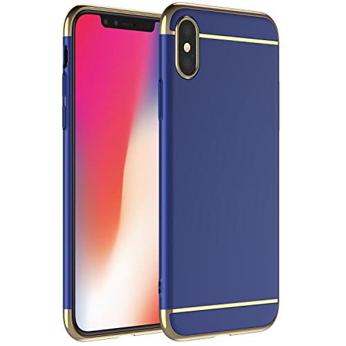 Maximall – iPhone X Case ✅ Designer Thinnest Woman/Man Light Best Slim Protective Cool Apple Iphone 10 blue cover case (Blue)