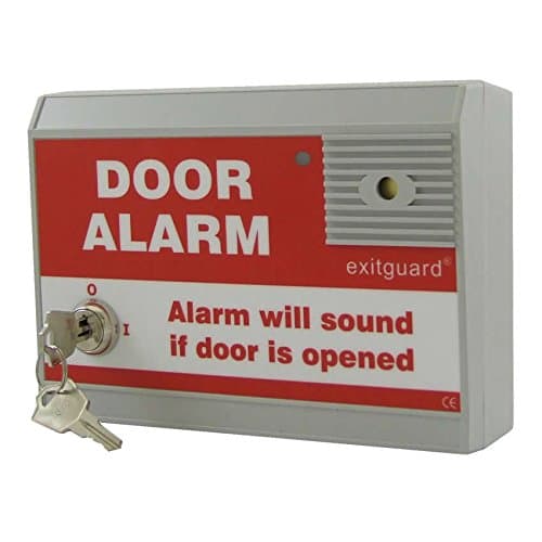 EX104R Battery Exit Guard Alarm Comes with Integral Key Switch, Grey