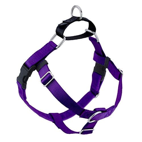 Wiggles Wags Whiskers Freedom No-Pull Dog Harness: Velvet Padding, Multi-Function & USA Made! Lots of Sizes & Colors (Leash Not Included), Large Purple