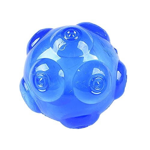 KeysuiRubber Dog Toy Indestructible Balls Interactive Squeak Training Playing Pet Balls