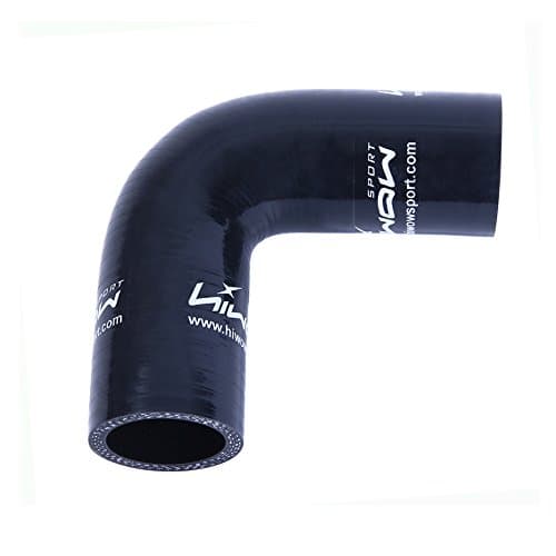 90Degree 4-Ply High Performance Elbow Coupler Silicone Hose for Auto (1.5"(38mm), Black)