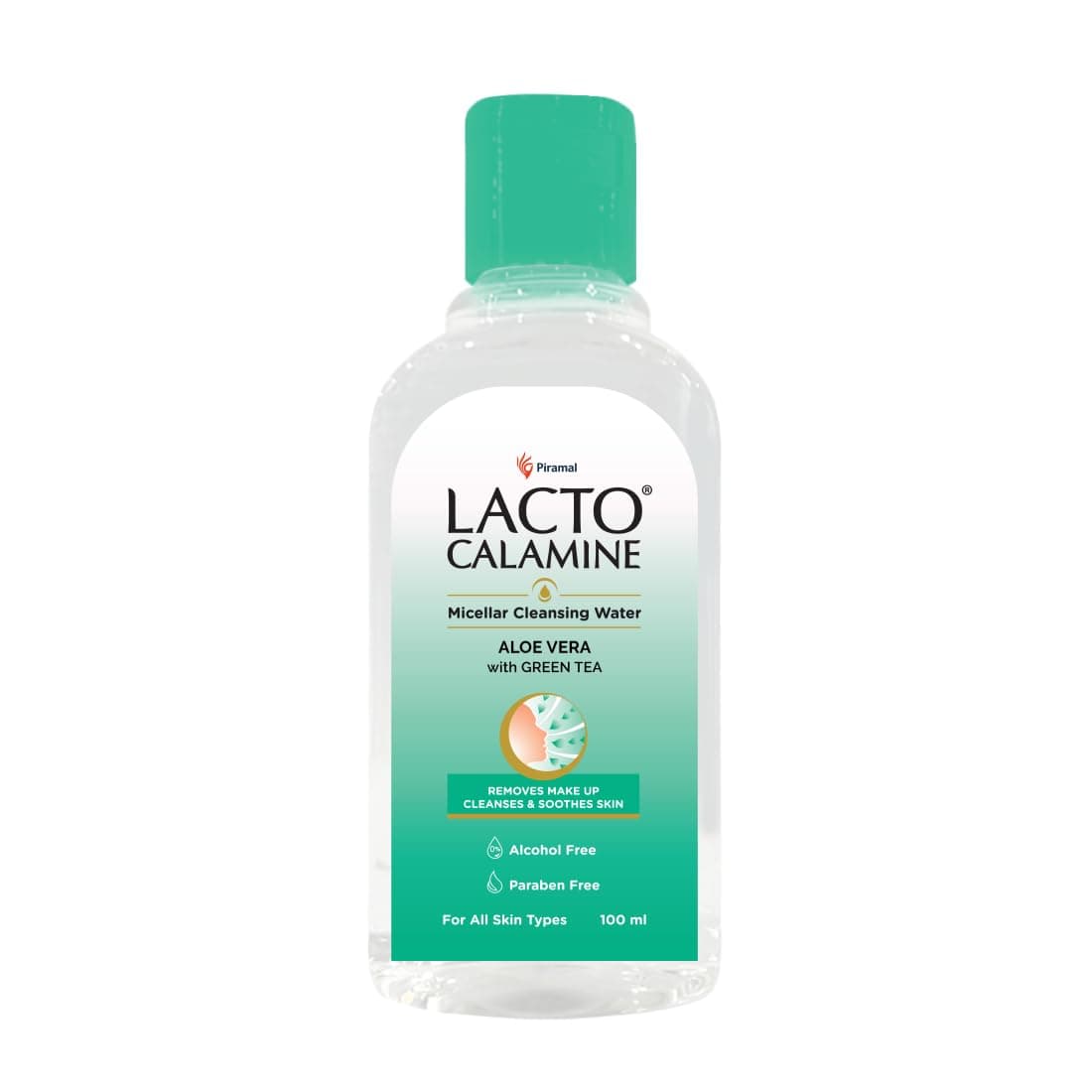 Lacto Calamine Micellar Water Make Up Remover Liquid | 100ml | With Aloe Vera, Green Tea & Niacinamide | Cleansing Water For Face That Removes Make-Up, Excess Oil & Impurities | Alcohol Free