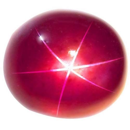 Cuonna Gems Gallery Top A1 Quality 5 Carat Star Ruby Stone Original Certified 5.5 Ratti स्टार रूबी स्टोन July Birthstone Manik Ratan Natural Suryakant Mani Stone For Making Jewellery Purpose सूर्यकांत मणि रत्न