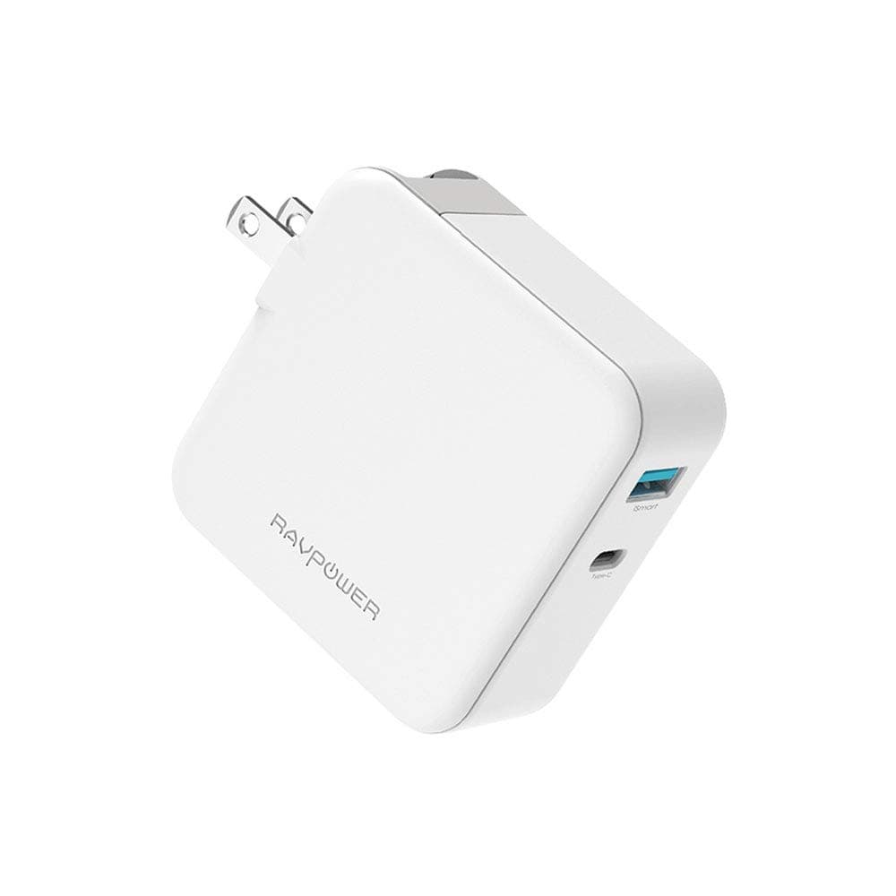 RAVPower 3-Port USB PD Wall Charger 65W+QC3.0 UK - White