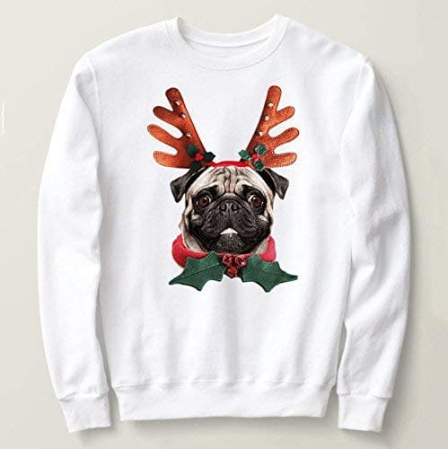 Pug Ugly Christmas sweater, Ugly Christmas tshirt or sweatshirt from Small up to 5XL