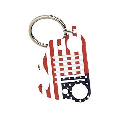 EVAPLUS Car Key Ring with Bottle Opener for Jeep Wrangler Accessories American Flag