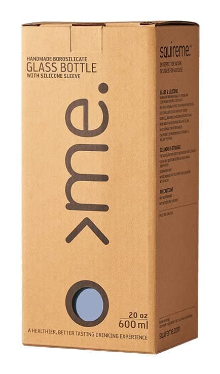 Y1 Borosilicate Glass Water Bottles, Clear Bottle, Reusable, BPA Free, Tumbler, Dishwasher Safe, Drink Container, Silicone Sleeve, Easy-Off Lid, Hot and Cold Liquid, Moonshadow 20oz