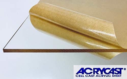 OMNI Plastics Acrylic Sheet, Clear Plexiglass, Cast 12 x 12 1/8 .125 Inch Thick, Better than Glass, for DIY Projects, Transparent 12x12, Signs, Shelves, Design, Display, Cases, Picture Frame, Premium