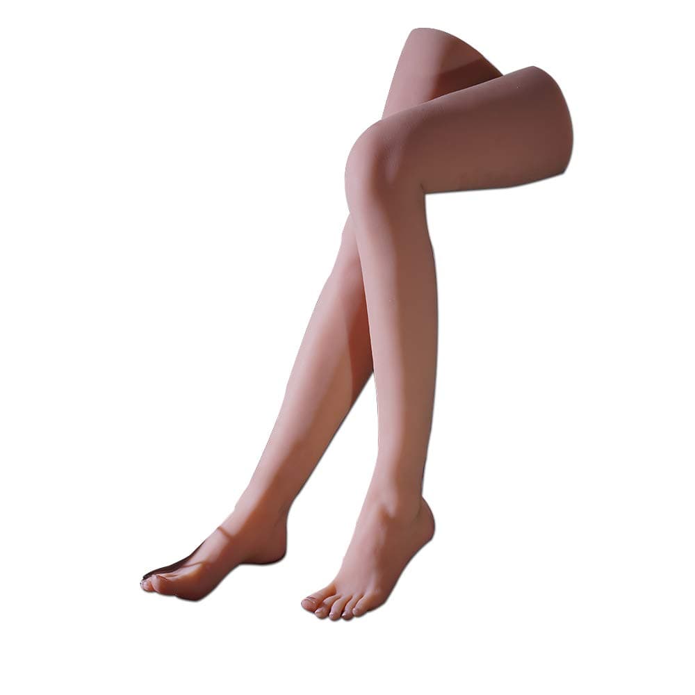 Silicone Leg Mannequin Life-Size Foot Display Model for Sketch Nail Art Practice Jewelry Sandal Shoe Sock Fetish (Single)