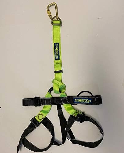 Zip line Trolley Pro X with Brake (Bundle) - Includes Trolley, Carabiner, Lanyard and Harness