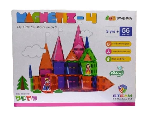 Olympia Games And Toys Magnetix-4 Run Blocks | Magnetic Tile Toys | Educational STEM Puzzle Building Set for Kids Boys Girls