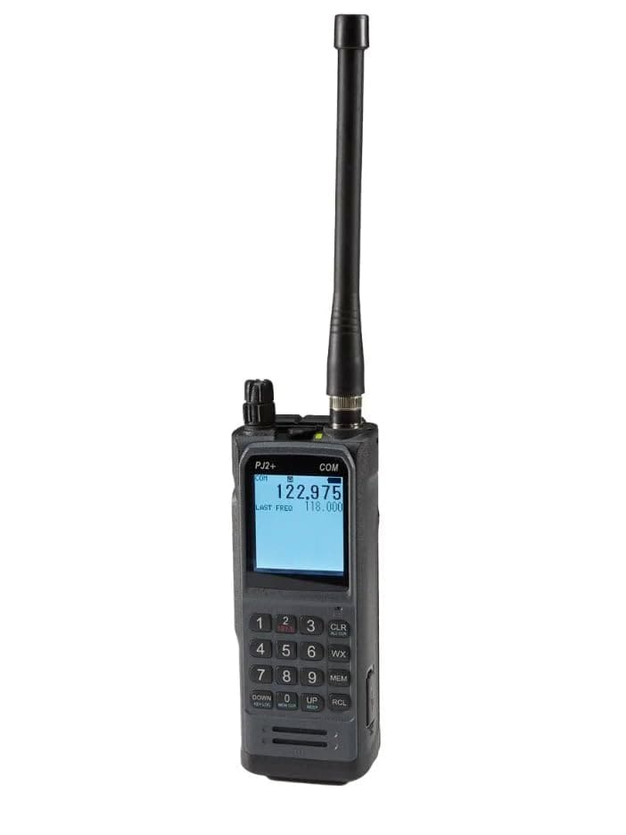 PJ2+ COM Aviation Handheld Radio with Easy-to-Read Oversized Screen