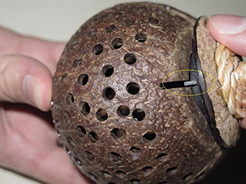 Thai Natural Goods New Wooden Hanging Lamp Made of 7 Coconut Shell, Night Light Wood Shades Handmade