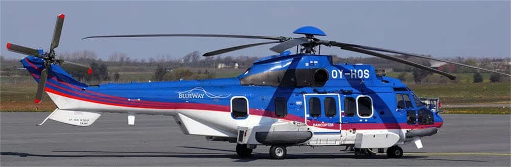 RC Helicopter 800 EC-225 ARF Super Puma Dancopter RC Helicopter Fuselage Blue White Super Puma