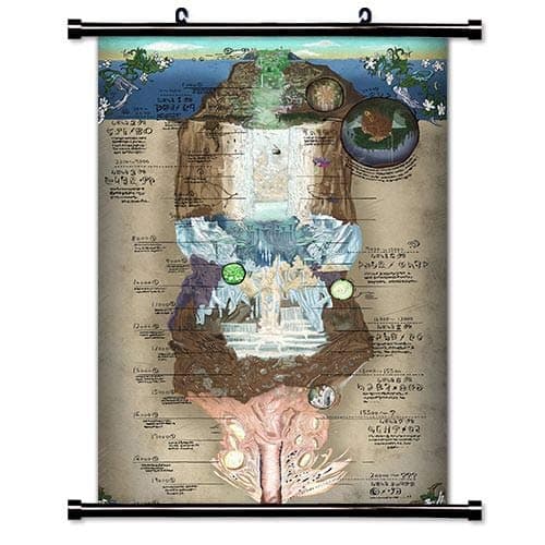 ROUNDMEUP Made in The Abyss Anime Fabric Wall Scroll Poster (16 x 24) Inches