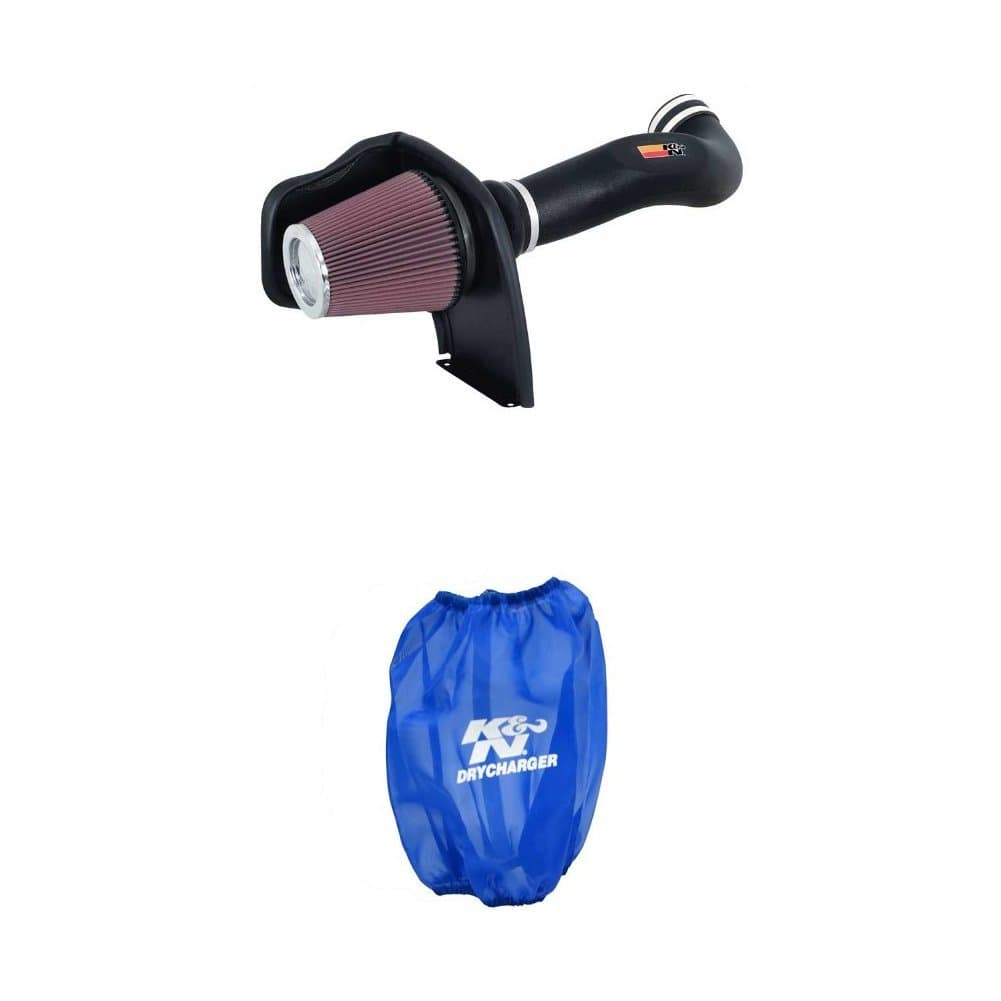K&N 57-3050 Performance Air Intake System with Blue Air Filter Wrap