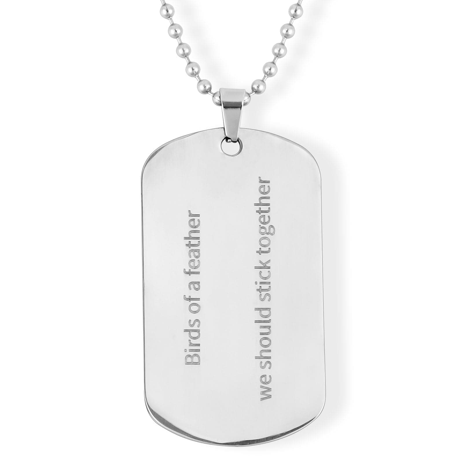 Birds of a Feather Necklace, Stainless Steel Singer Album Inspired Merch with Flannel Trendy Pendant Necklace Jewelry Gifts for Concert Fans