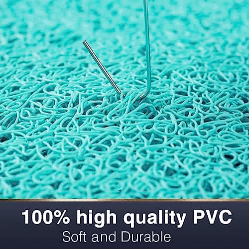 Asvin Soft Textured Bath, Shower, Tub Mat, 24x32 Inch, Phthalate Free, Non Slip Comfort Bathtub Mats with Drain, PVC Loofah Bathroom Mats for Wet Areas, Quick Drying, Green, 24'' x 32''