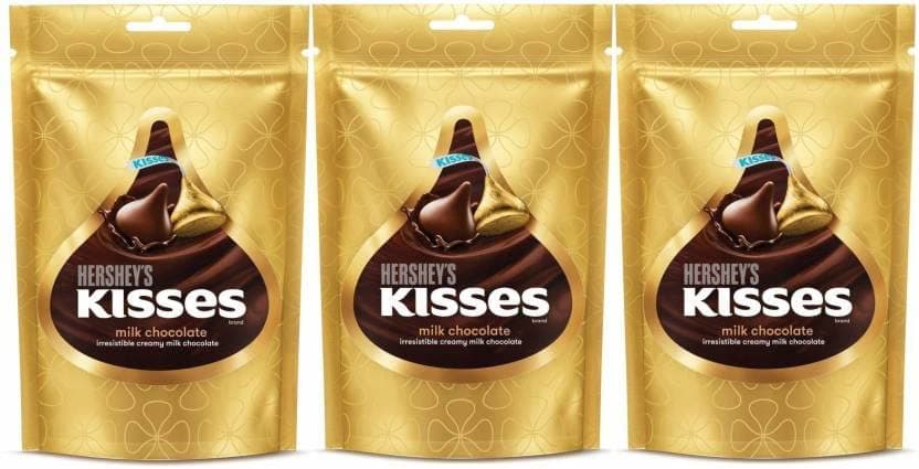 HERSHEY'S KISSES MILK CHOCOLATE (3 X 36 GM) PACK OF 3 Fudges (3 x 36 g)