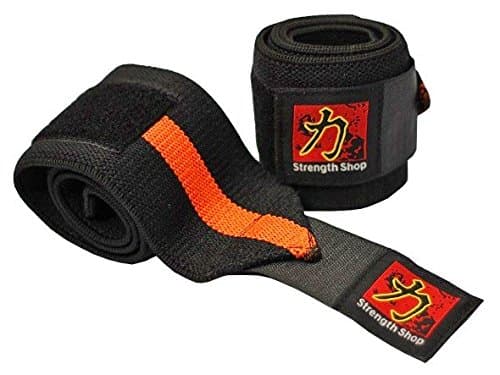 Strength Shop Zeus Wrist Wraps - Orange/Black - IPF APPROVED