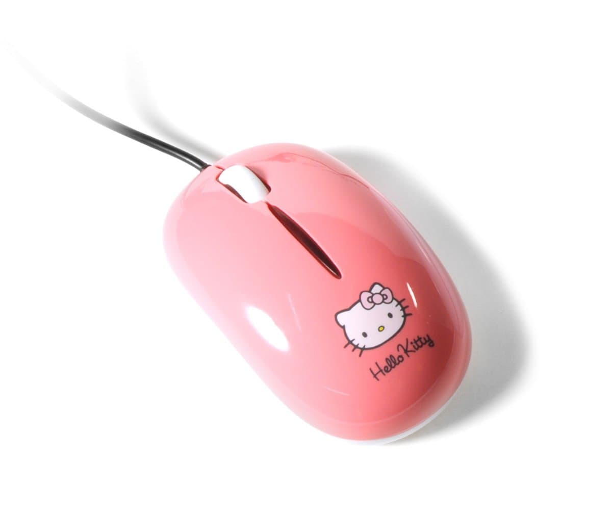 Bluestork Rolly Hello Kitty Optical Mouse Wired 800 dpi Pink