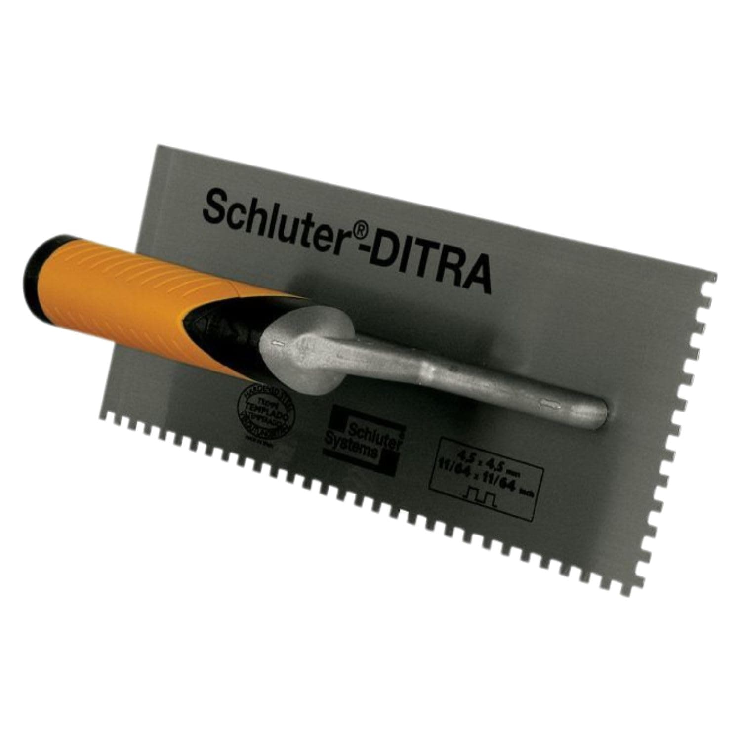SchluterDitra Square-Notch Trowel - Designed for Ditra System Installation - 11/64-Inch X 11/64-Inch, 1-Pack - TRL-DIT