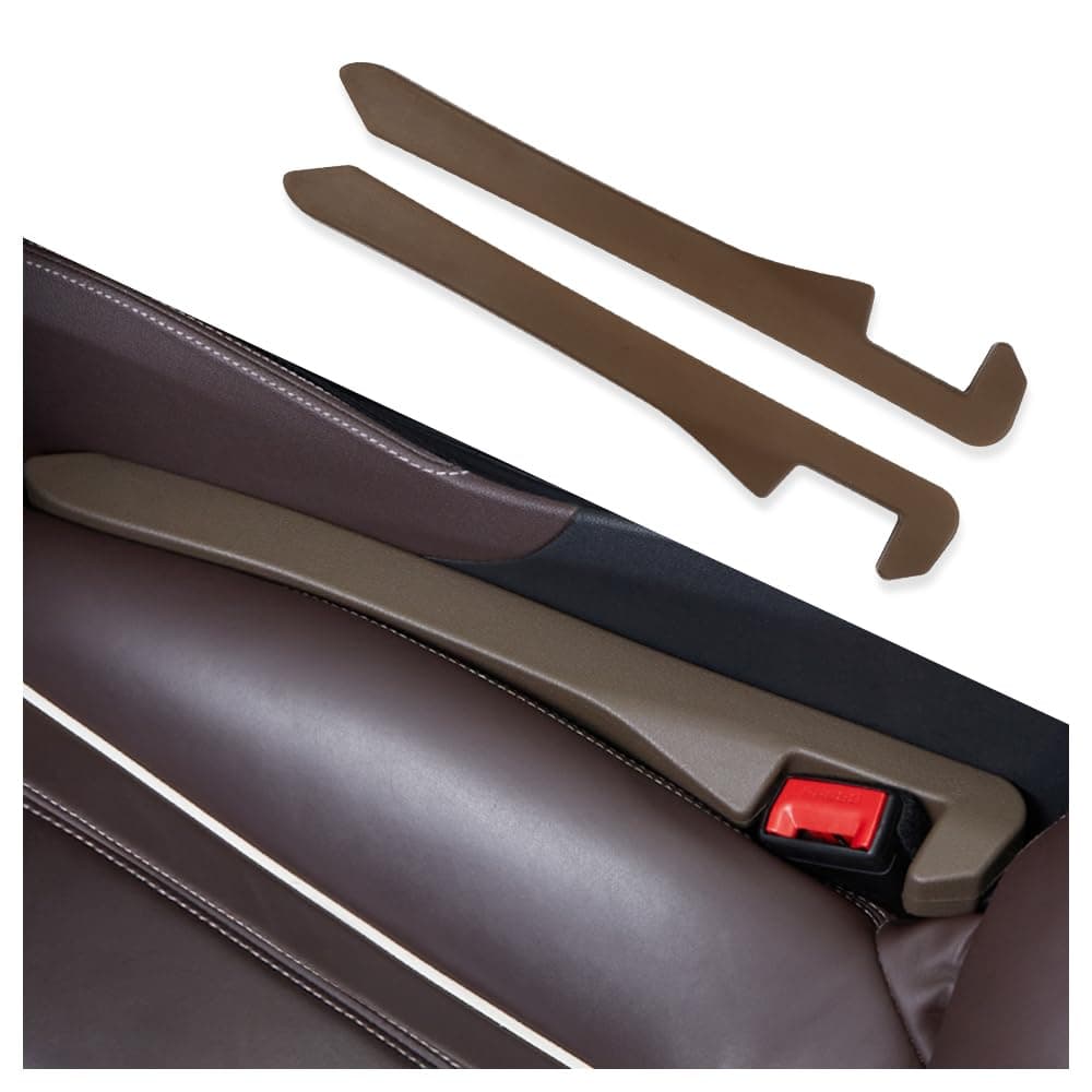 Car Seat Gap Filler,Super Flexible Car Side Seat Gap Filler Car Accessories for Women & Men,Universal CCar Organizer Between Seats for Tightly Filling Seat Gaps(Brown/2PCS)