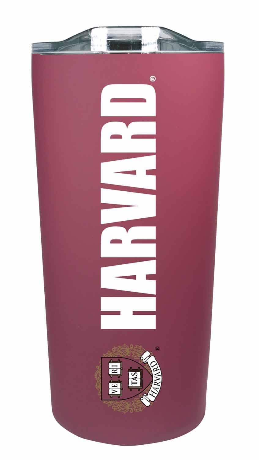 Campus Colors NCAA Stainless Steel Tumbler perfect for Gameday - 18 oz - Double Walled - Keeps Drinks Perfectly Insulated (Harvard Crimson - Crimson)
