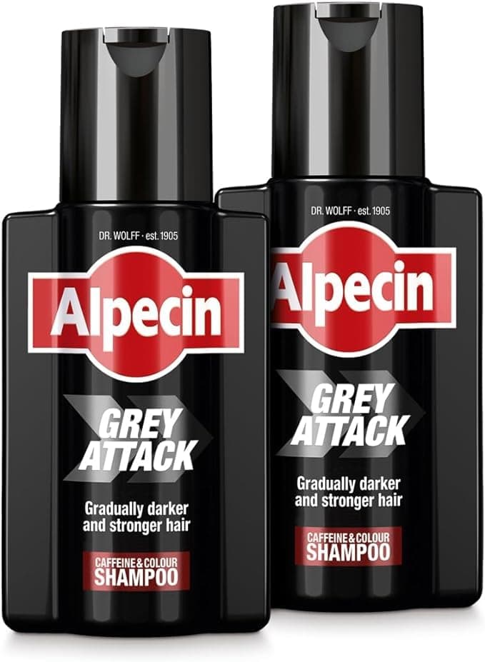 Alpecin Gray Attack Caffeine & Color Shampoo, 6.76 Fl Oz (Pack of 2)