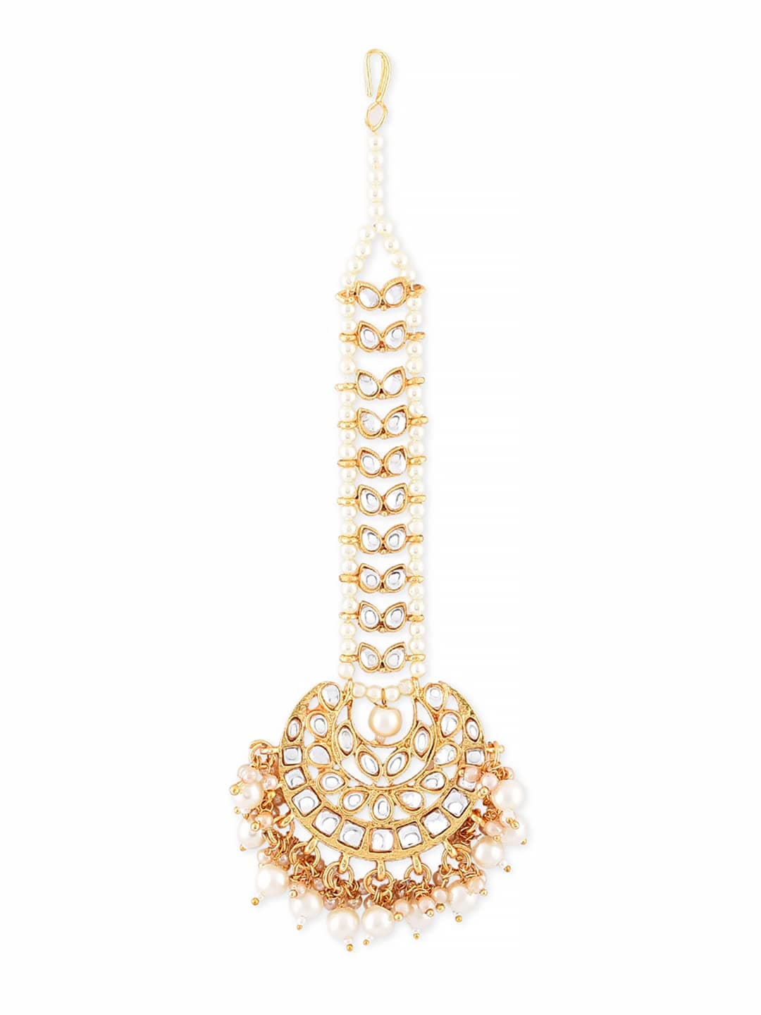 ZAVERI PEARLS Hair Jewellery For Women (Golden) (Zpfk9004)