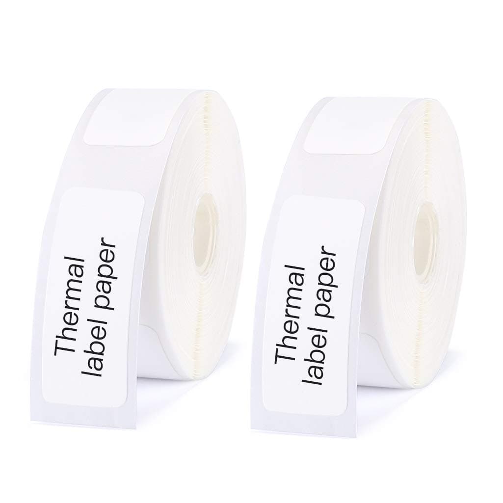 Lenlun D11 Label Tape Adapted Label Print Paper Standard Laminated Office Labeling Tape Replacement for D11 Label Maker Machine - 0.47"1.18"/210pcs - 2 Pack