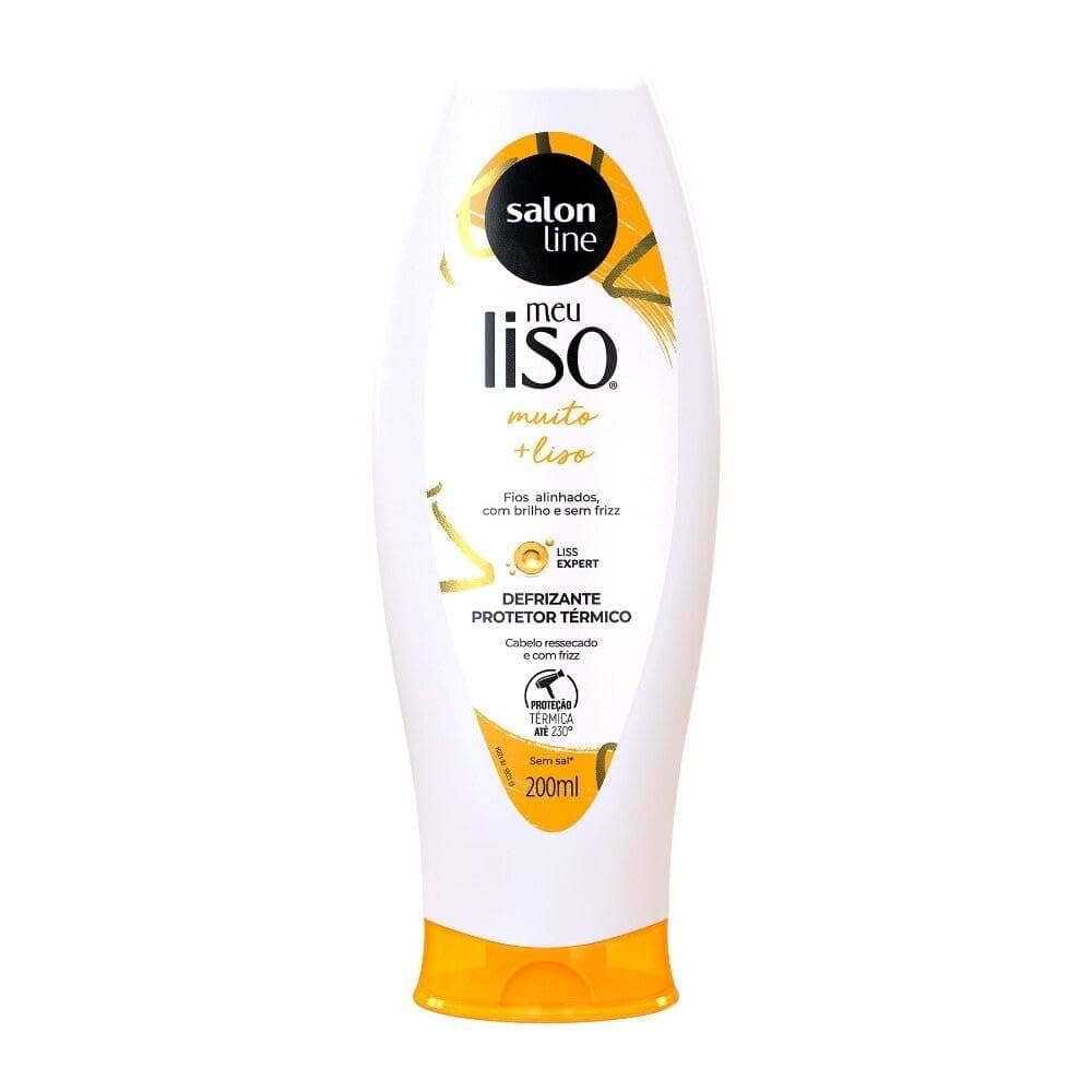 Salon LineLinha Meu Liso (Muito +) - Defrizante Protetor Termico 200 Ml - (My Straight (Much +) - Thermal Protective Defrizzing 6.76 Fl Oz)