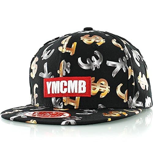 YMCMB Black Currency Symbol Snapback Hat