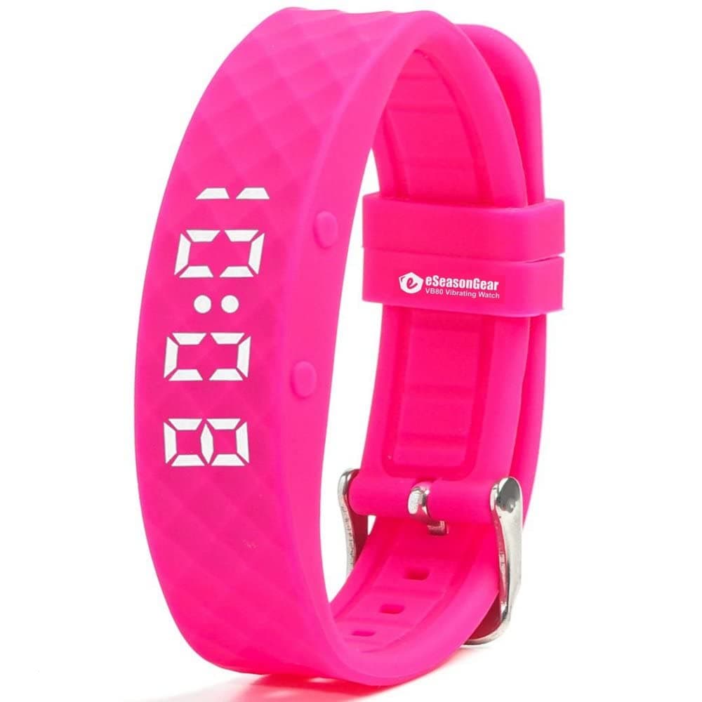 VB80 12 Alarm Vibrating Watch, Silent Vibration Shake Wake ADHD Medication Reminder