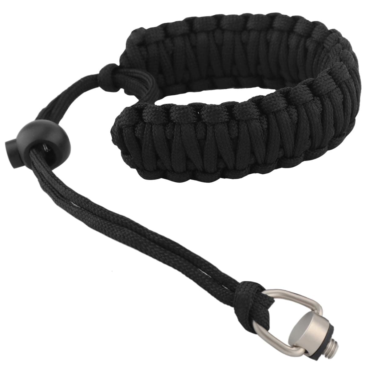 Paracord Camera Wrist Strap Lanyard with Quick Release Screw for Insta 360 X3, X2, Universal Hand Strap for DSLR Cameras, Action Cameras, Selfie Sticks(Black)