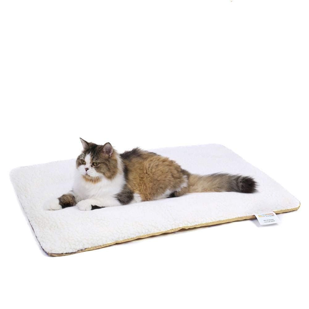 Pet Heating Pad, Self Heating Cat Pad,Self-Warming Cat Dog Bed, 23.6"x17.7" Thermal Cat Mat for Outdoor and Indoor Pets, White
