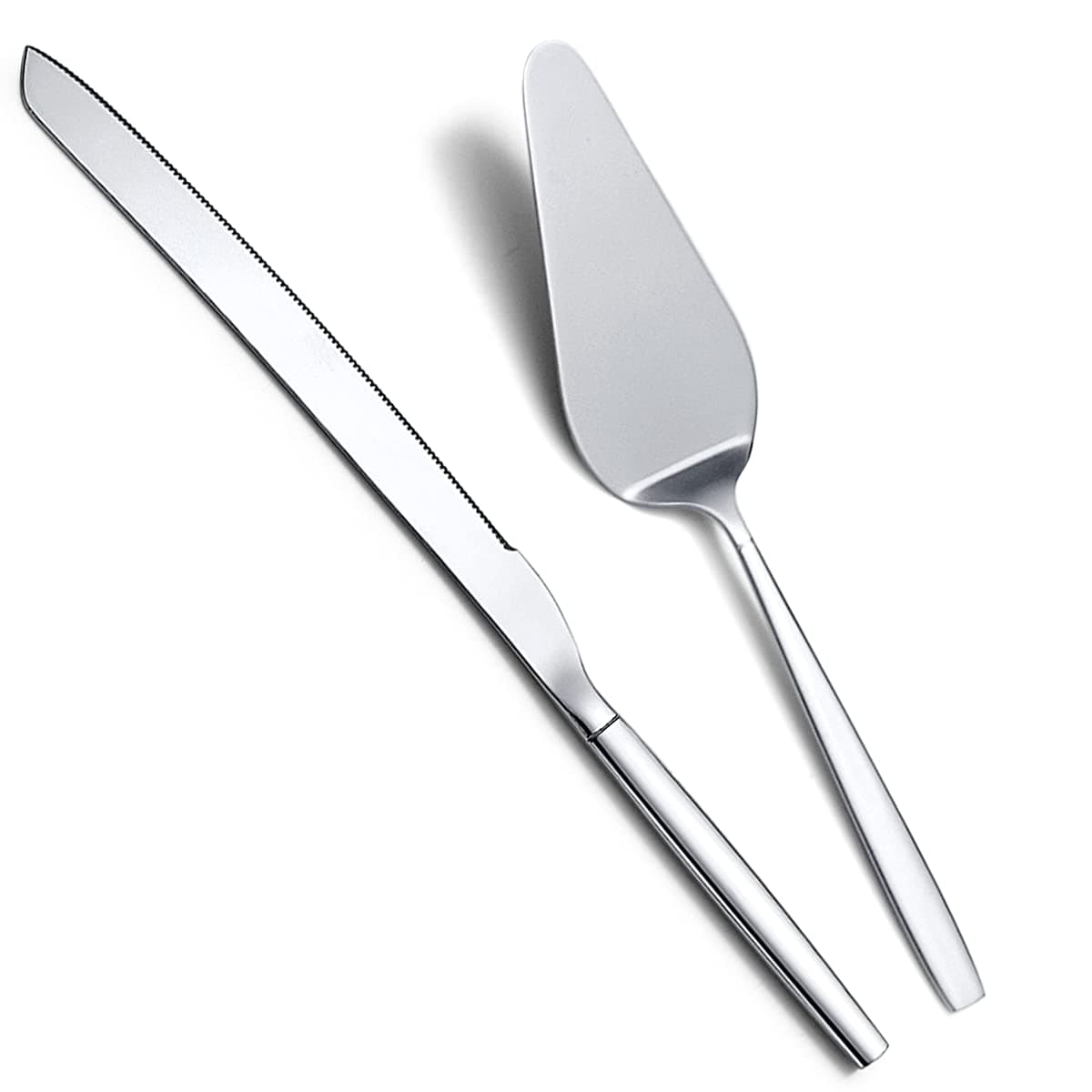 Berglander Wedding Cake Knife and Server Set, Stainless Steel Cake Cutting Set For Include Cake Cutter And Cake Server Perfect For Wedding, Birthday, Parties and Events