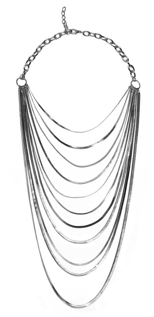 Cocoa Jewelry Designer Fashion Jewelry & Accessories Multi Layer Waterfall Chain Necklace Plated Brass