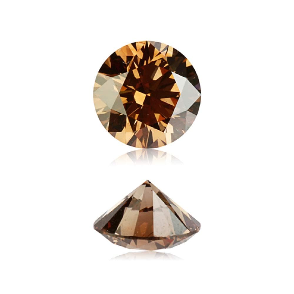 1.01 Cts of 6.45x6.43x3.95 mm GIA Certified VS1 Clarity Round Brilliant Cut (1 pc) Loose Un-Treated Natural Fancy Dark Orangy Brown Diamond