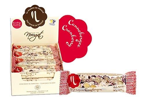 Nougamax Nougats Soft Supreme Cranberry Bars Certified Kosher 1.07oz - 16 pack