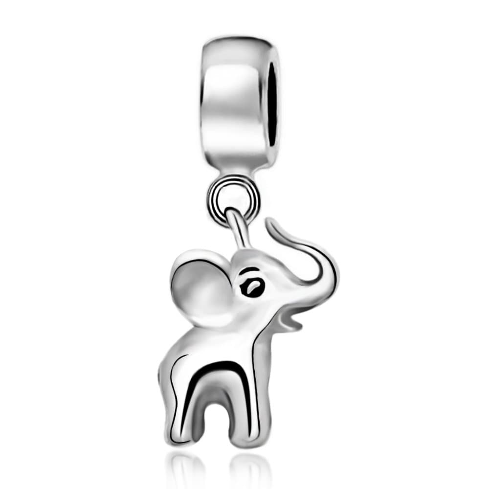 Baby Elephant Dangle Charm Dangle Charm 925 Sterling Silver Bead Fits European Charm Bracelet